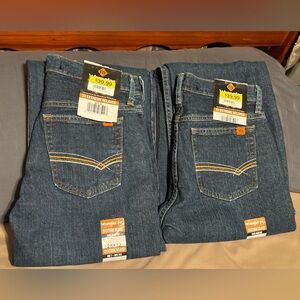 2 Wrangler Men's Relaxed Fit Flame Resistant Jeans